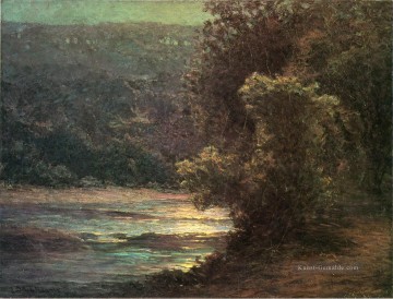  Landschaft Kunst - Mondschein auf der Wildwasserlandschaft John Ottis Adams